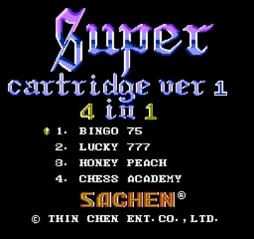 Super Cartridge Ver 1 - 4 in 1 (Asia) (Ja) (Unl) screen shot title